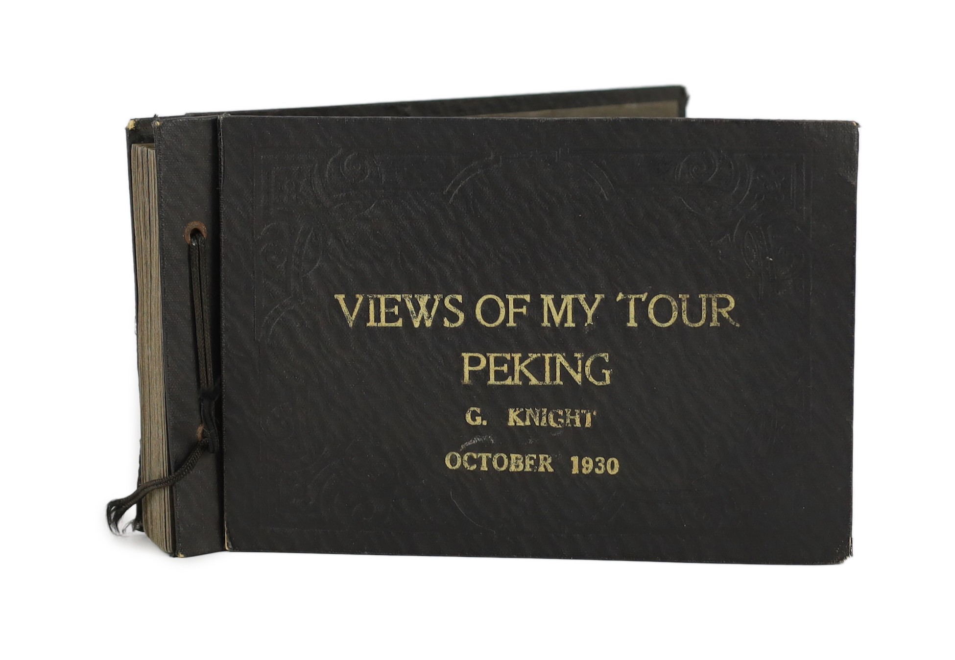 China, Beijing views, an album of photographs entitled ‘views of my tour Peking, by G. Knight, October 1930’, the album 13cm x 21cm